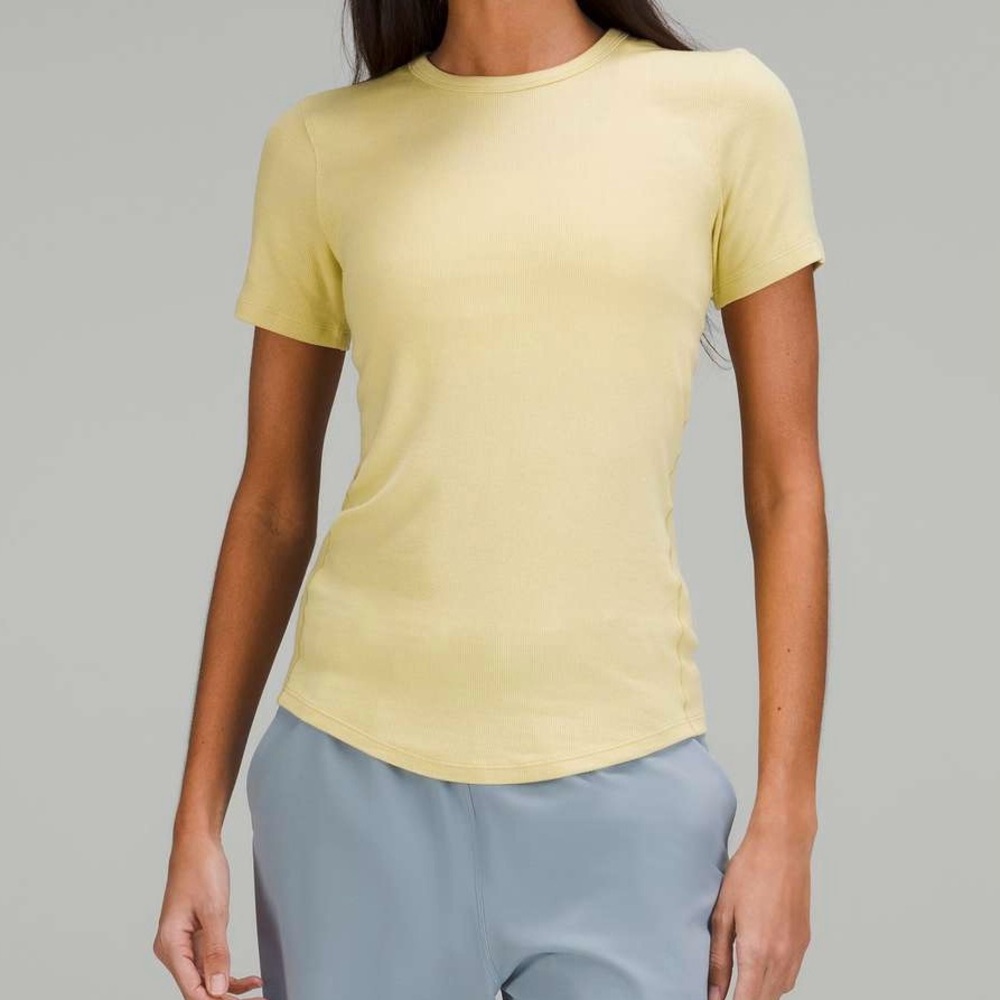 lululemon athletica Yellow Short Sleeve Tee